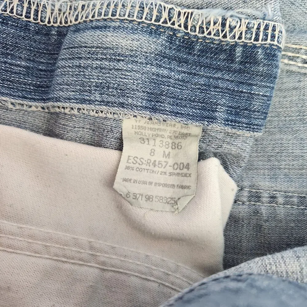 Vintage Riveted by Lee Mid Wash Denim Jean Shorts High Waisted Jorts